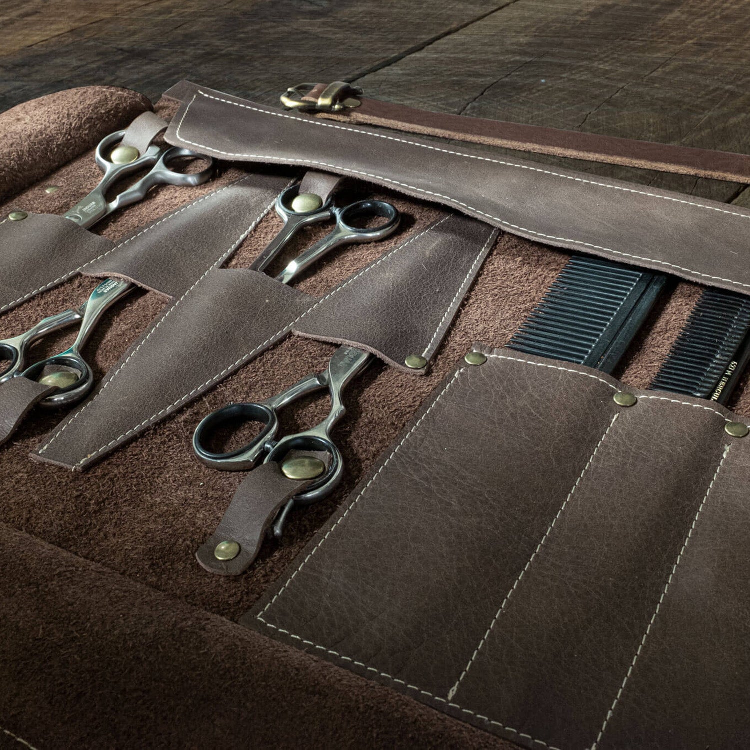 Elevate Your Craft: The Handmade Leather Barber Tool Roll