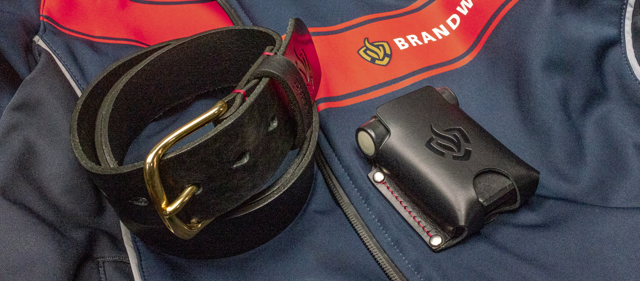 Handgemaakte leren pager houder Duke and Sons