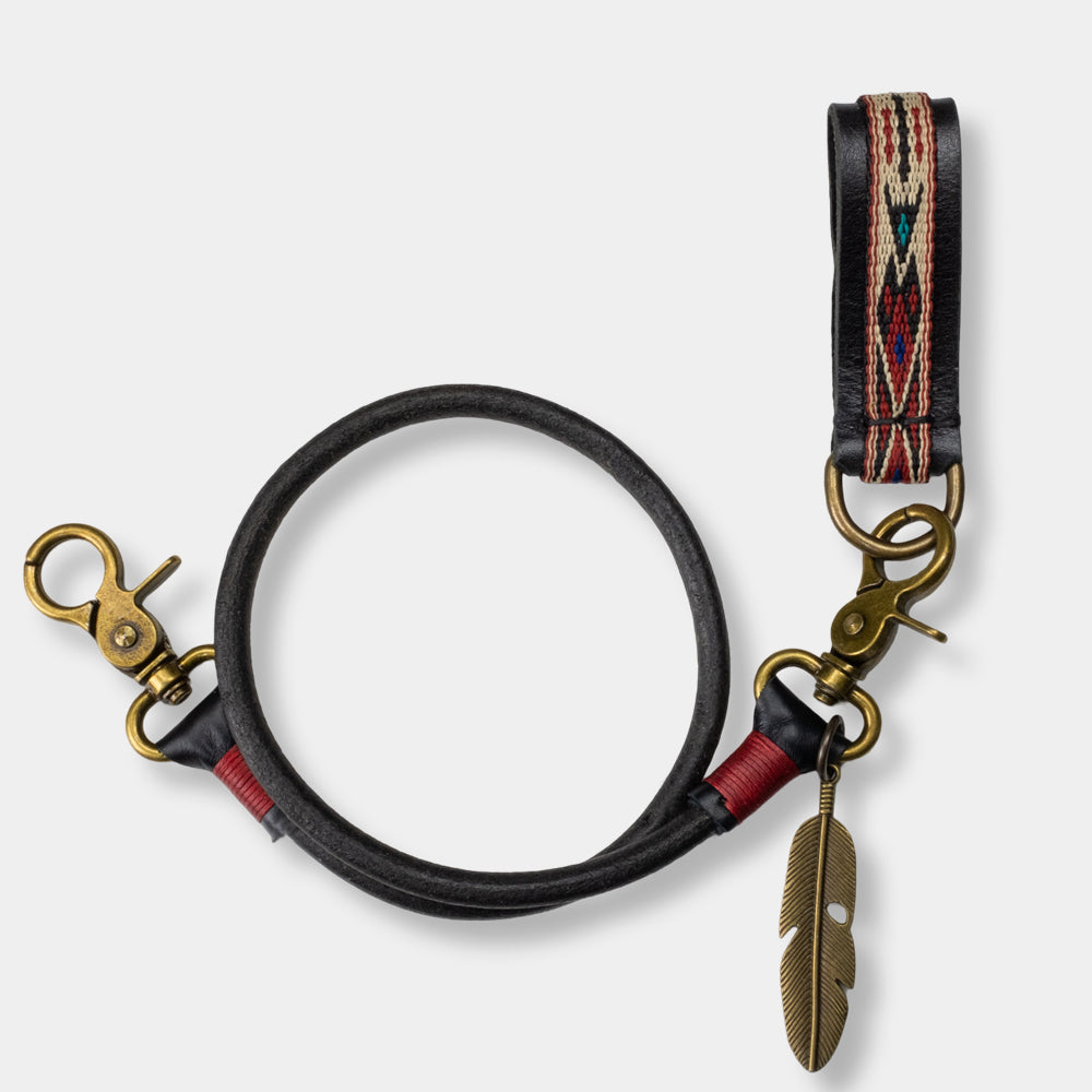 Belt loop with native webbing, black version including keychain