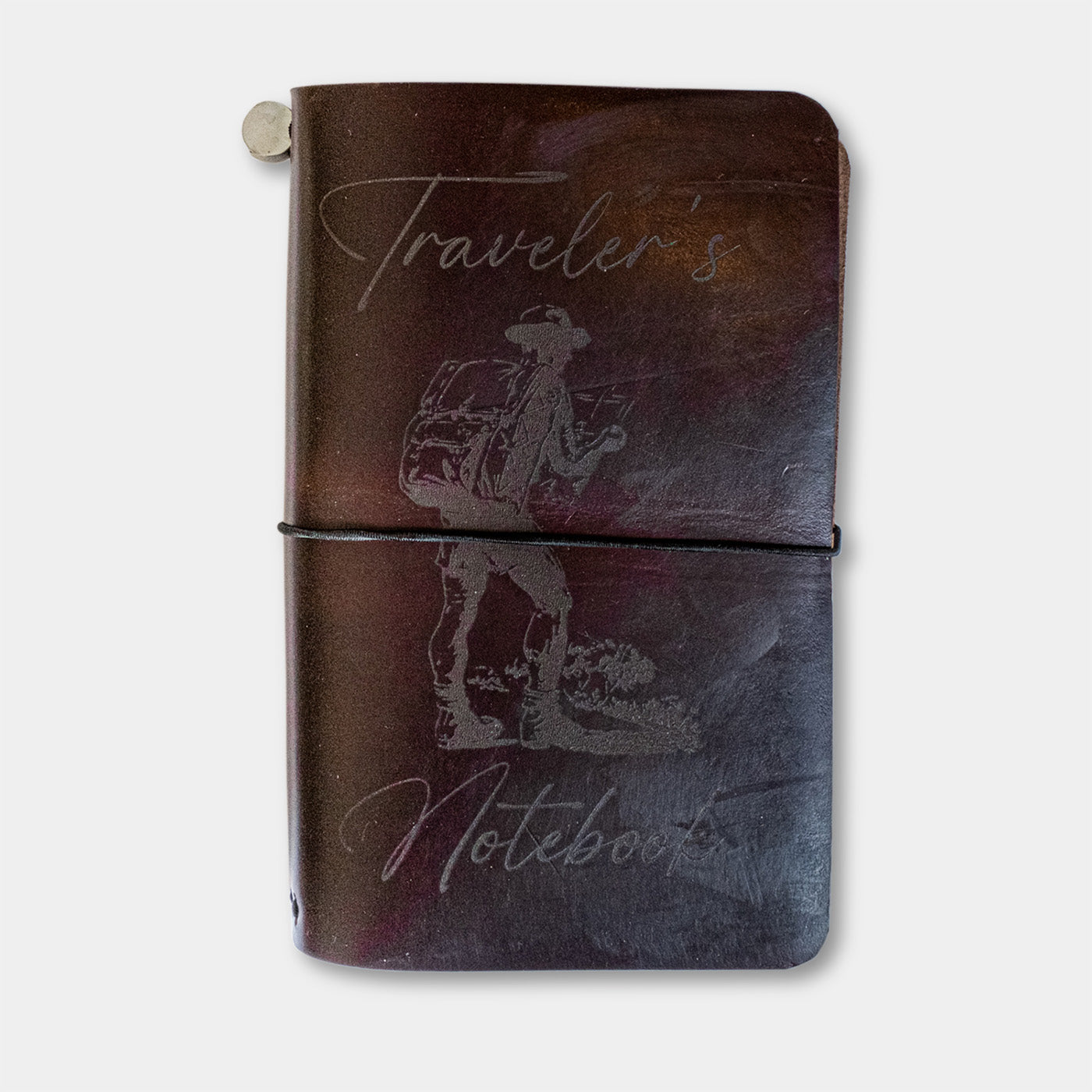Duke and Sons horween leather Traveler notebook with logo front