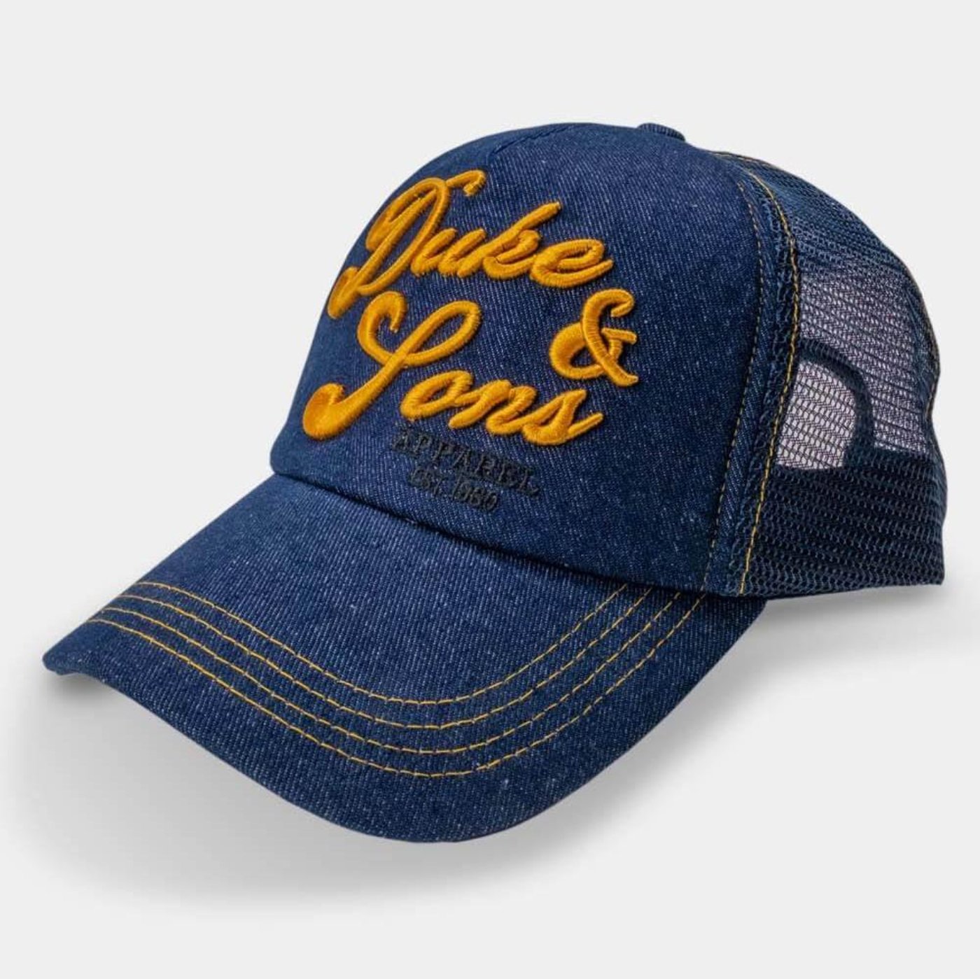 Duke and sons denim trucker cap hero image