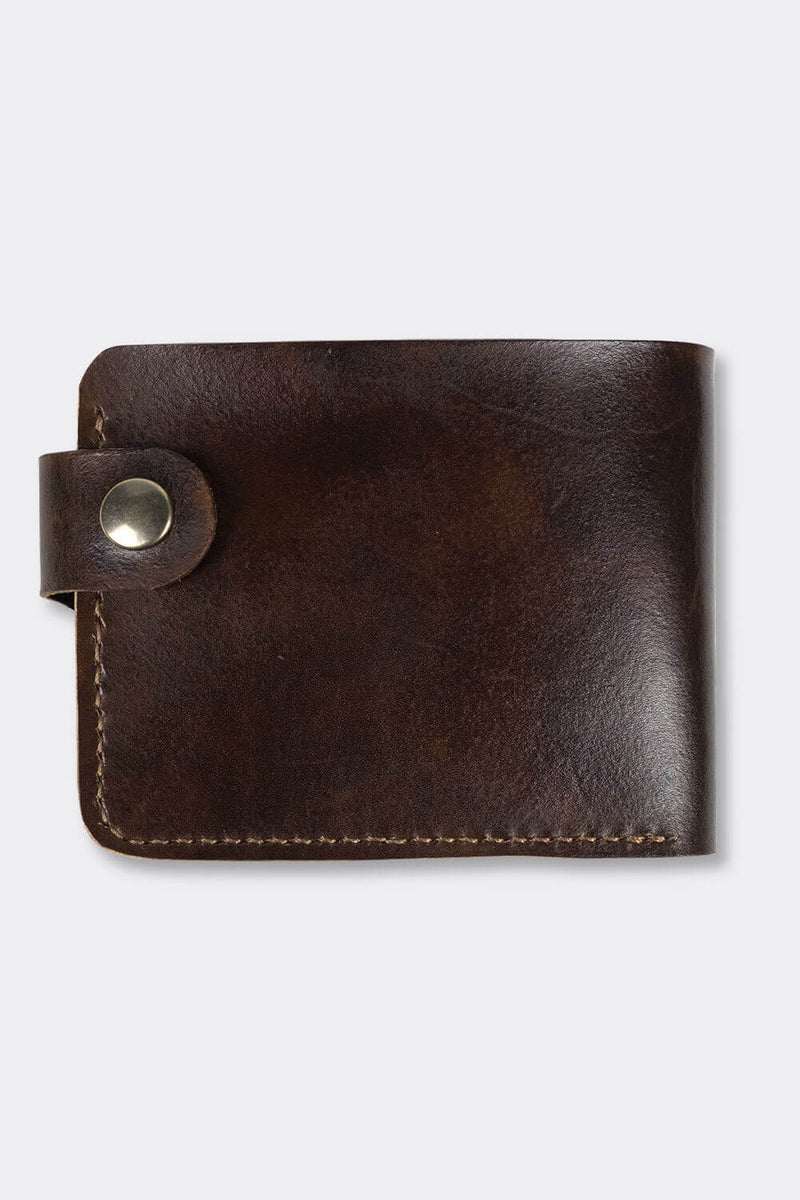 Wallet, bifold , Vegtan leather, hand embossed and inked - Duke & Sons Leather