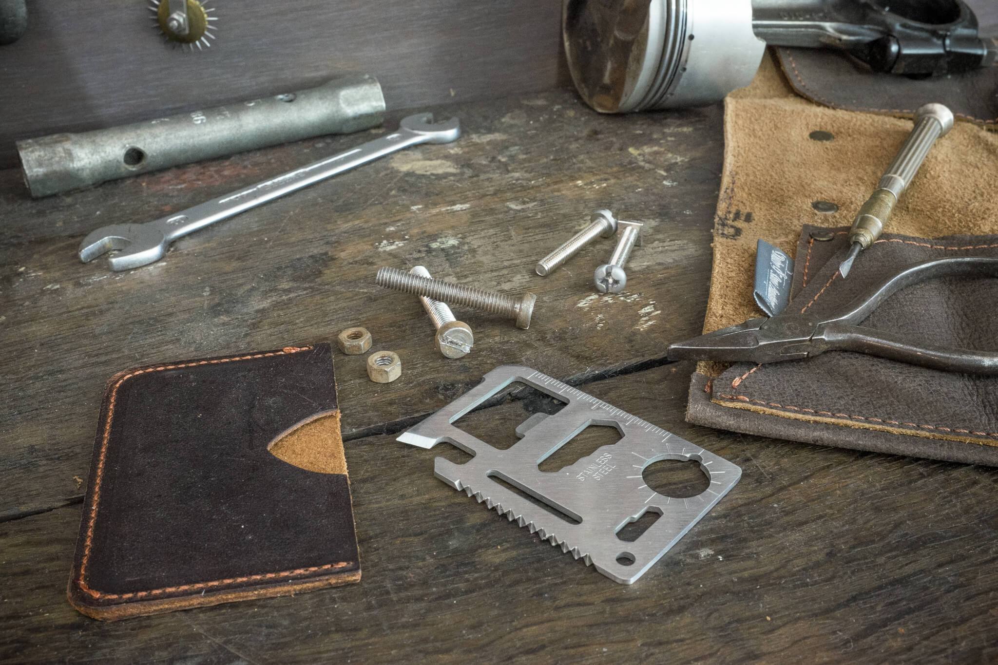 Stainless Steel credit card format multi tool