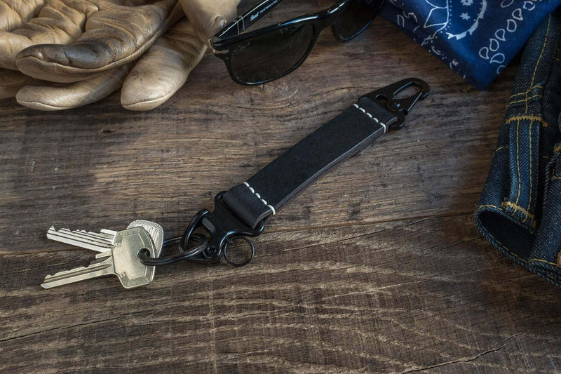 Keyfob, leather with secured clips