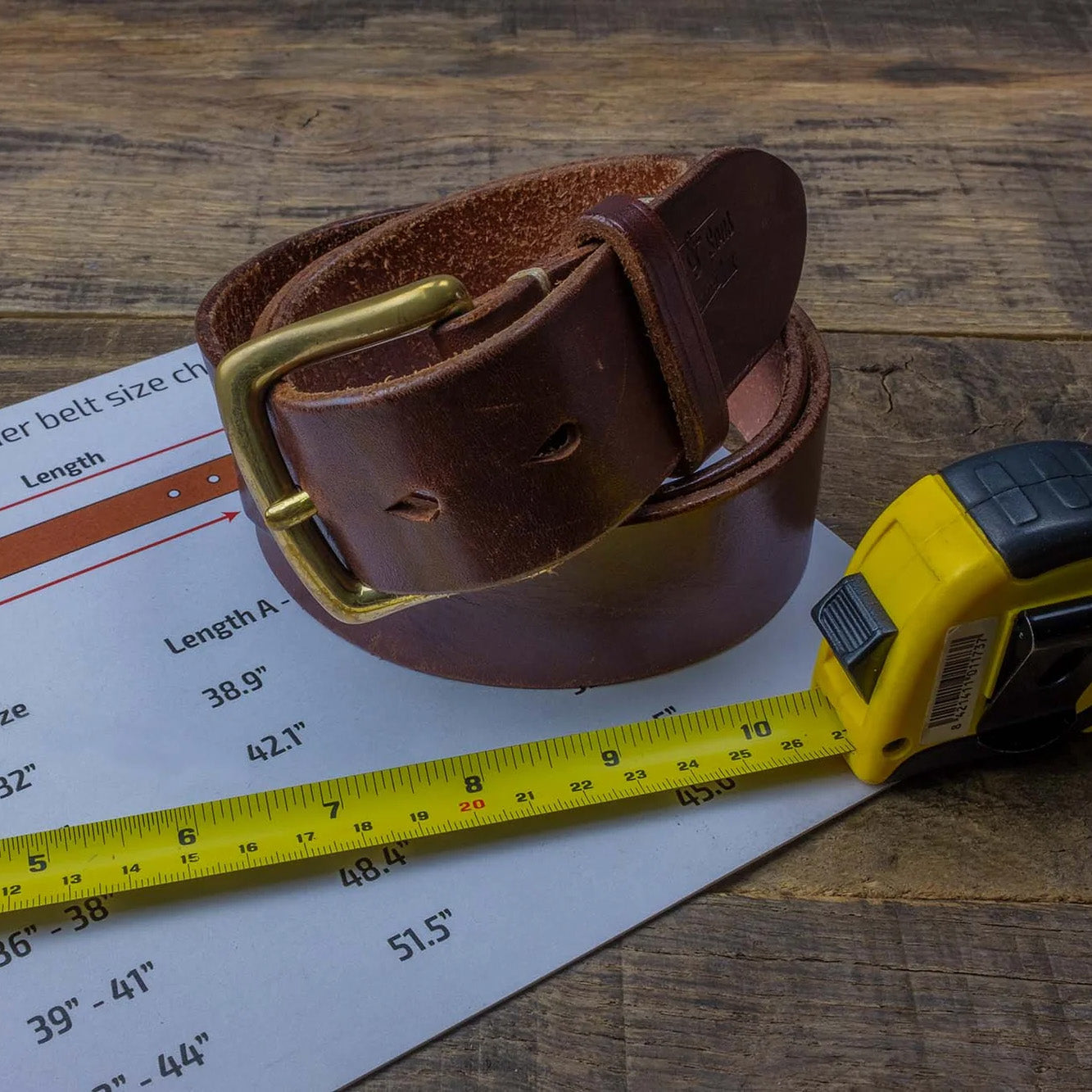 Belt measuring blog post Duke and Sons leather