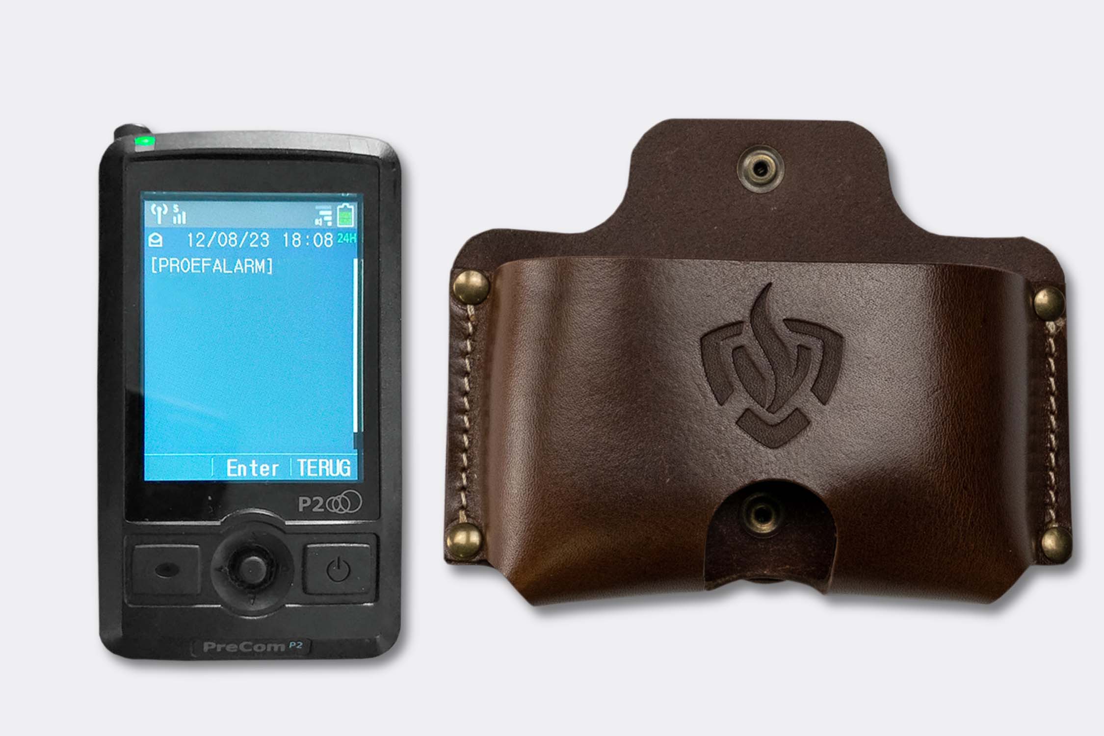 PreCom IP67 pager houder, tuigleer, model A