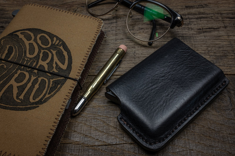 Duke and Sons black RFID protected wallet with notebook scene
