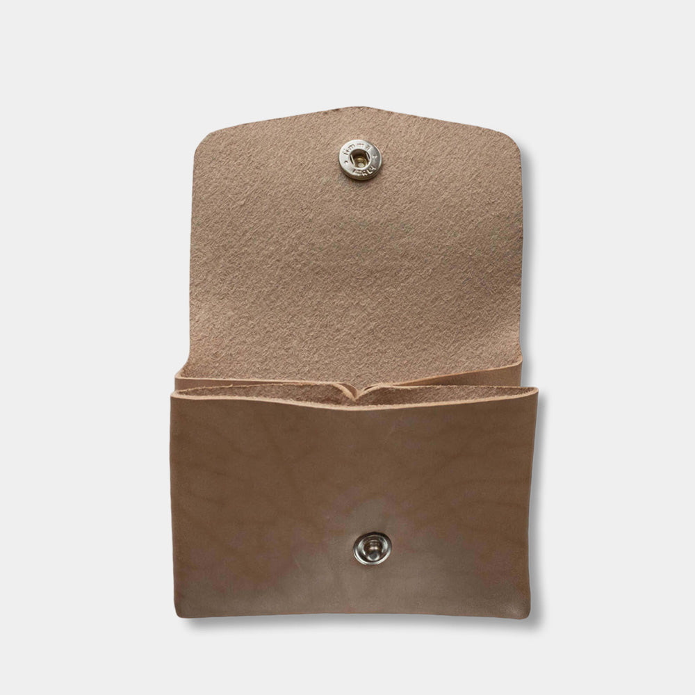 Pocket wallet, natural leather open