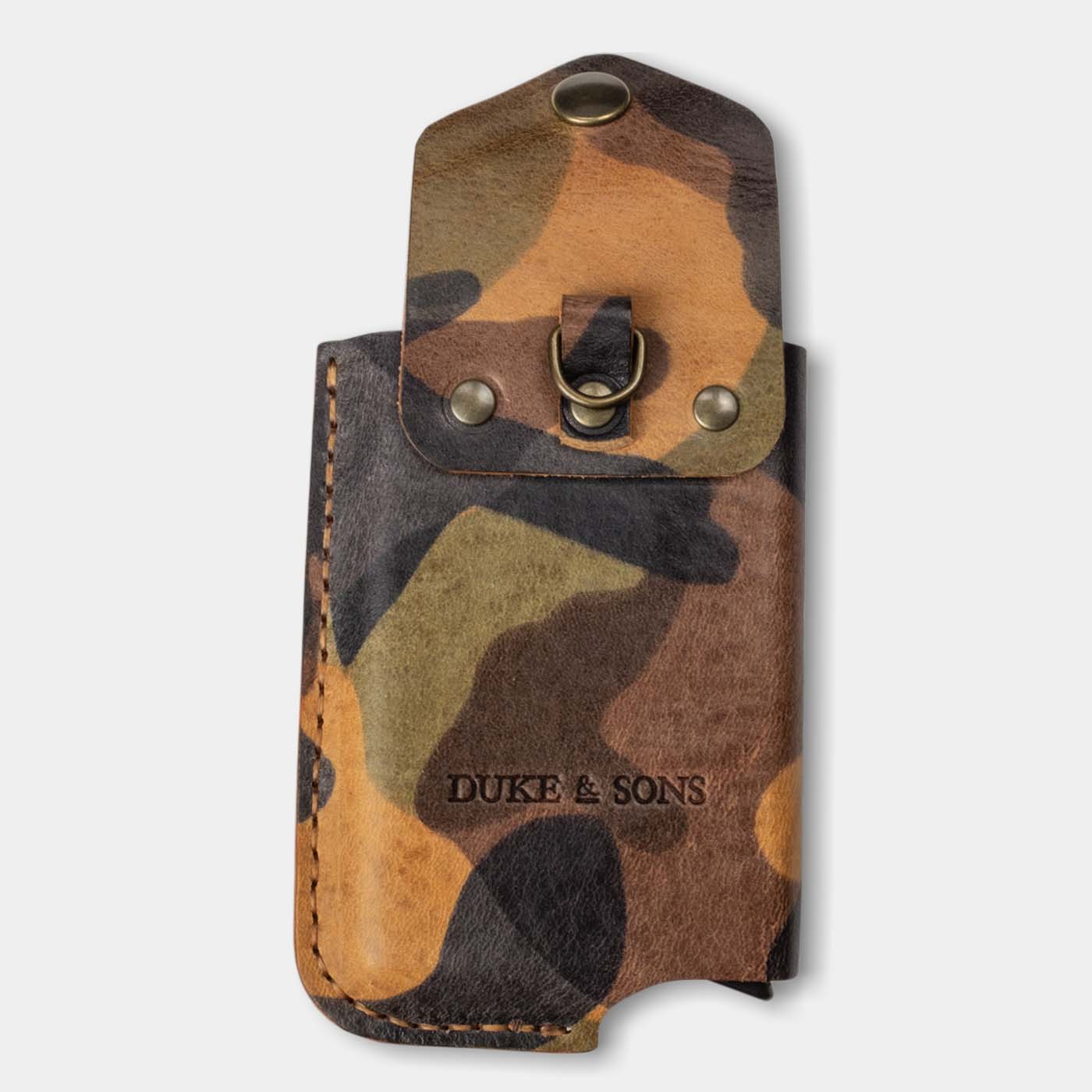 Duke and Sons RFID protected camo leather Rider wallet back