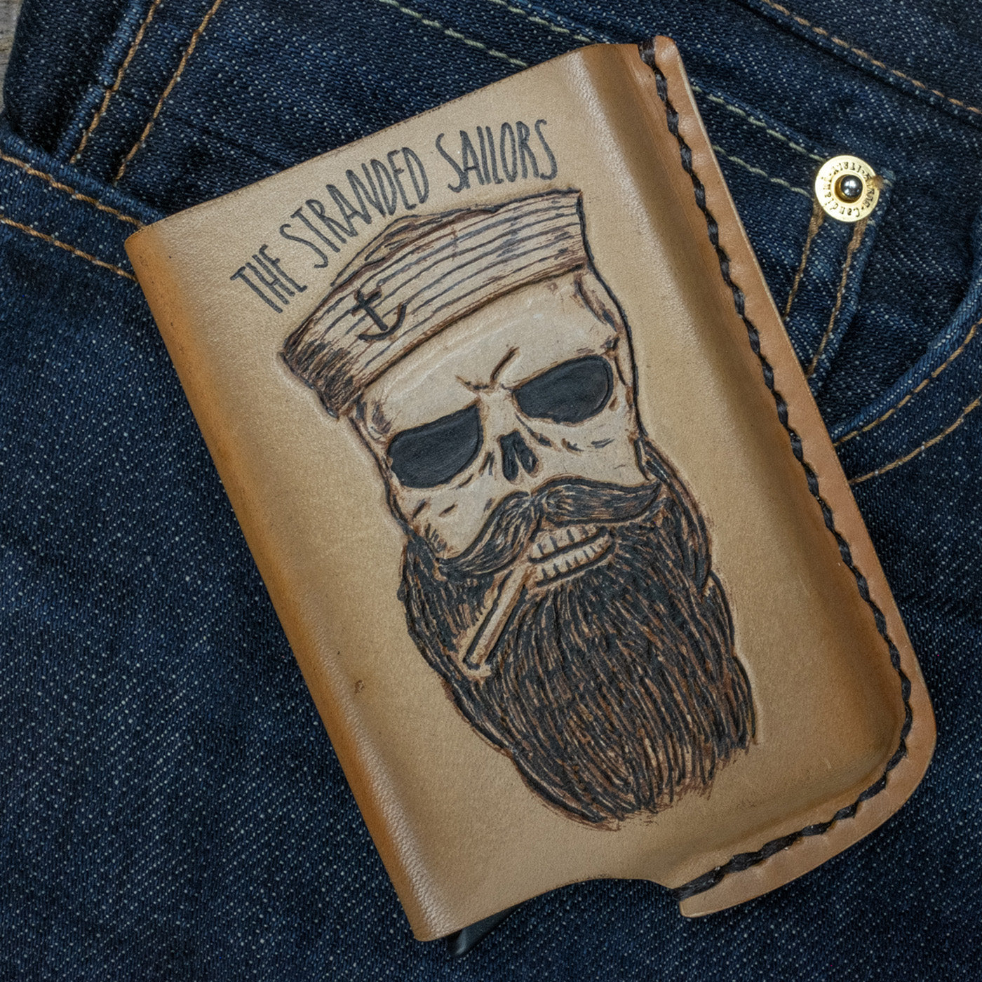RFID-protected card wallet 'The Stranded Sailors', with aluminum insert for 10 cards*
