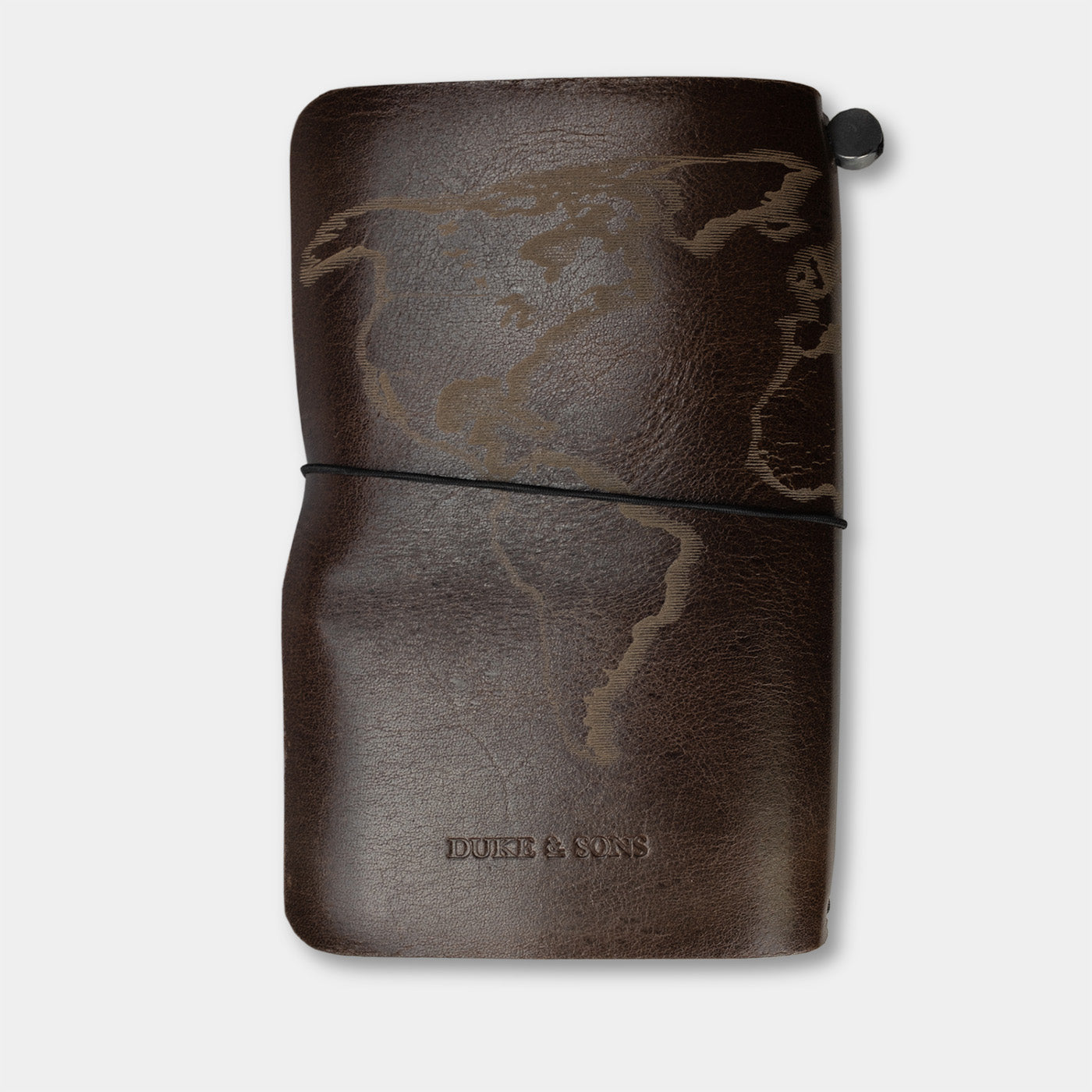 Duke and Sons letaher traveller notebook world map back