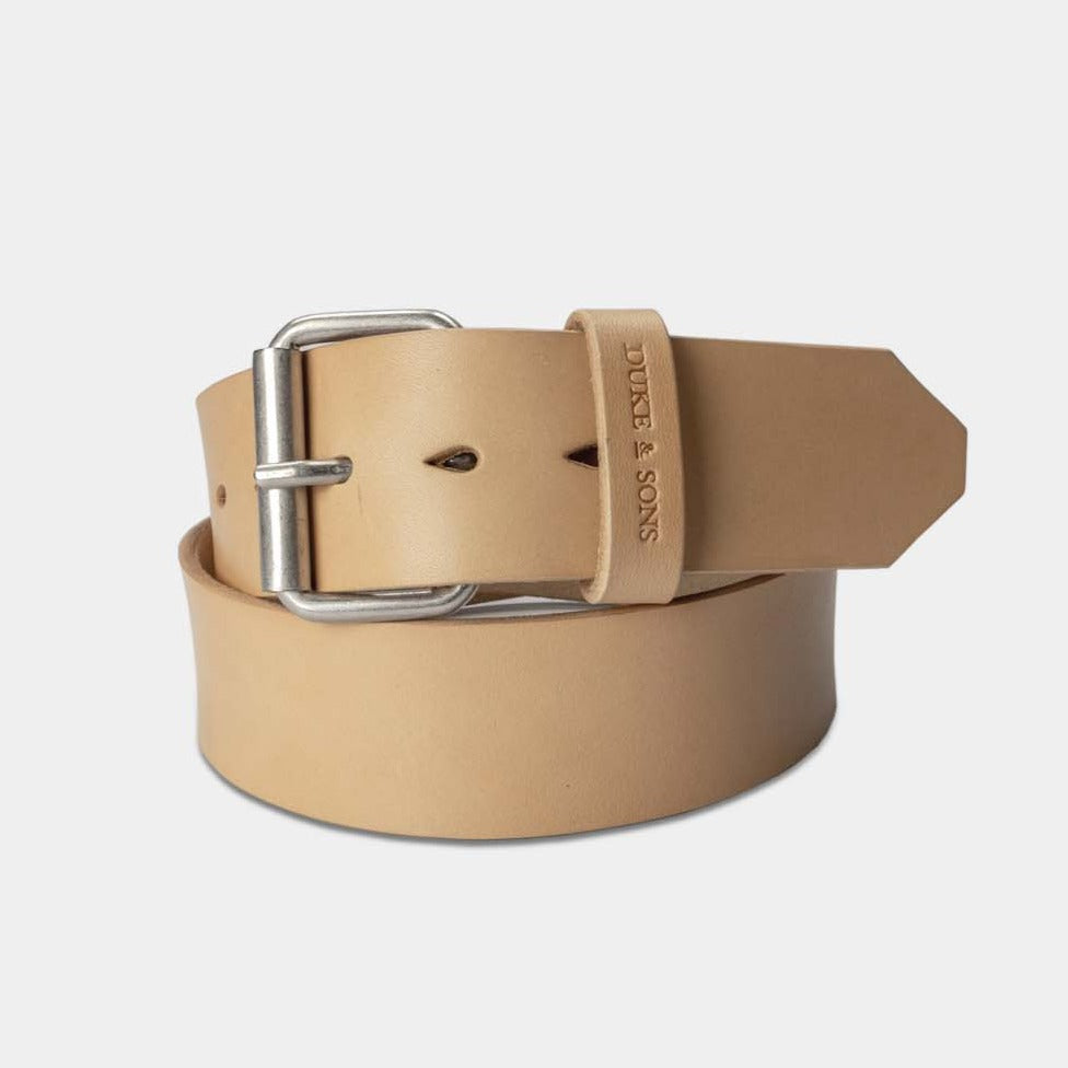 Duke and Sons 2-inch natural leather jeans belt hero