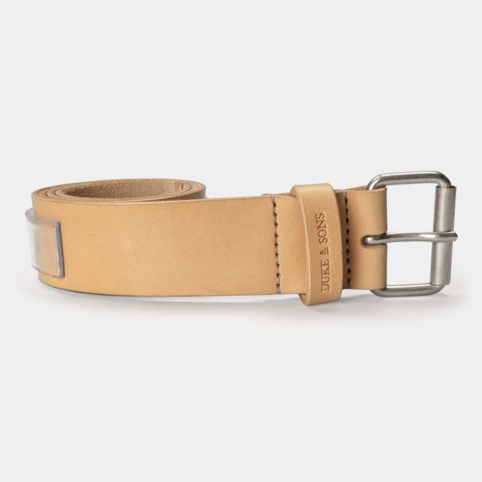 Duke and Sons 2-inch natural leather jeans belt hero 2