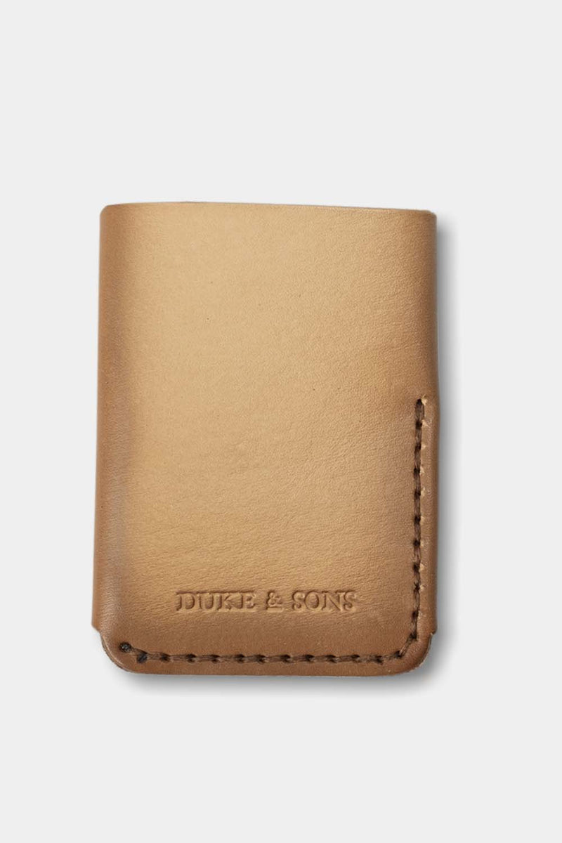 folded pocket wallet, airbrushed, natural leather 'Just Ride' back