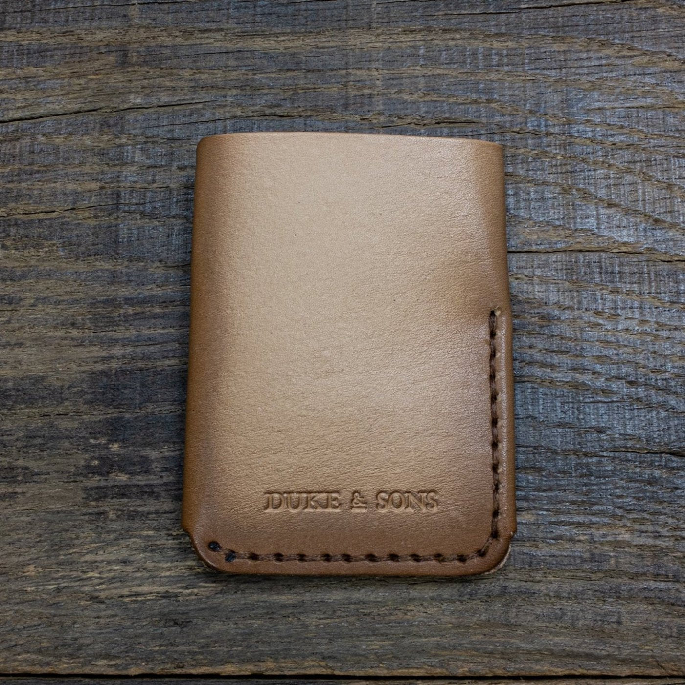 folded pocket wallet, airbrushed, natural leather 'Just Ride' back scene