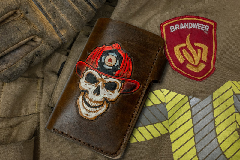 Duke and Sons leather FireFighter wallet top scene