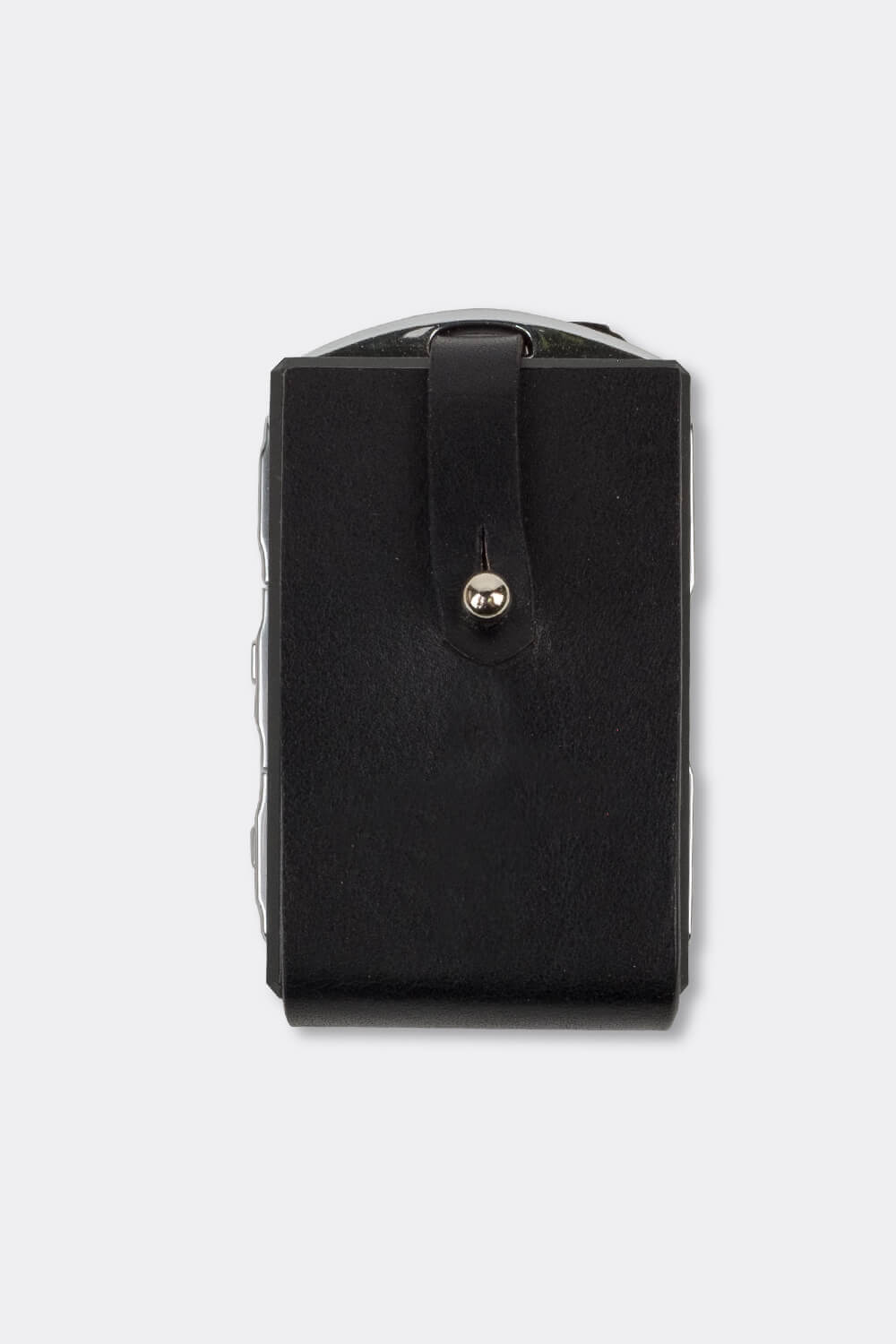 Leather Polestar key sleeve black front | Duke & Sons Leather