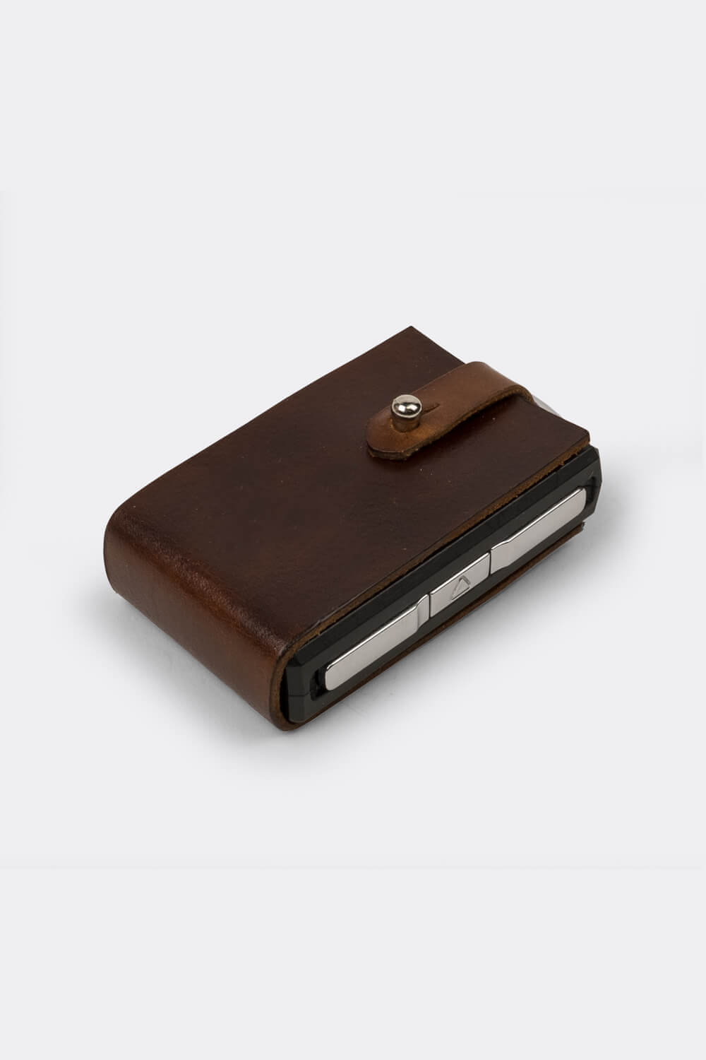 Leather Polestar key sleeve brown top | Duke & Sons Leather