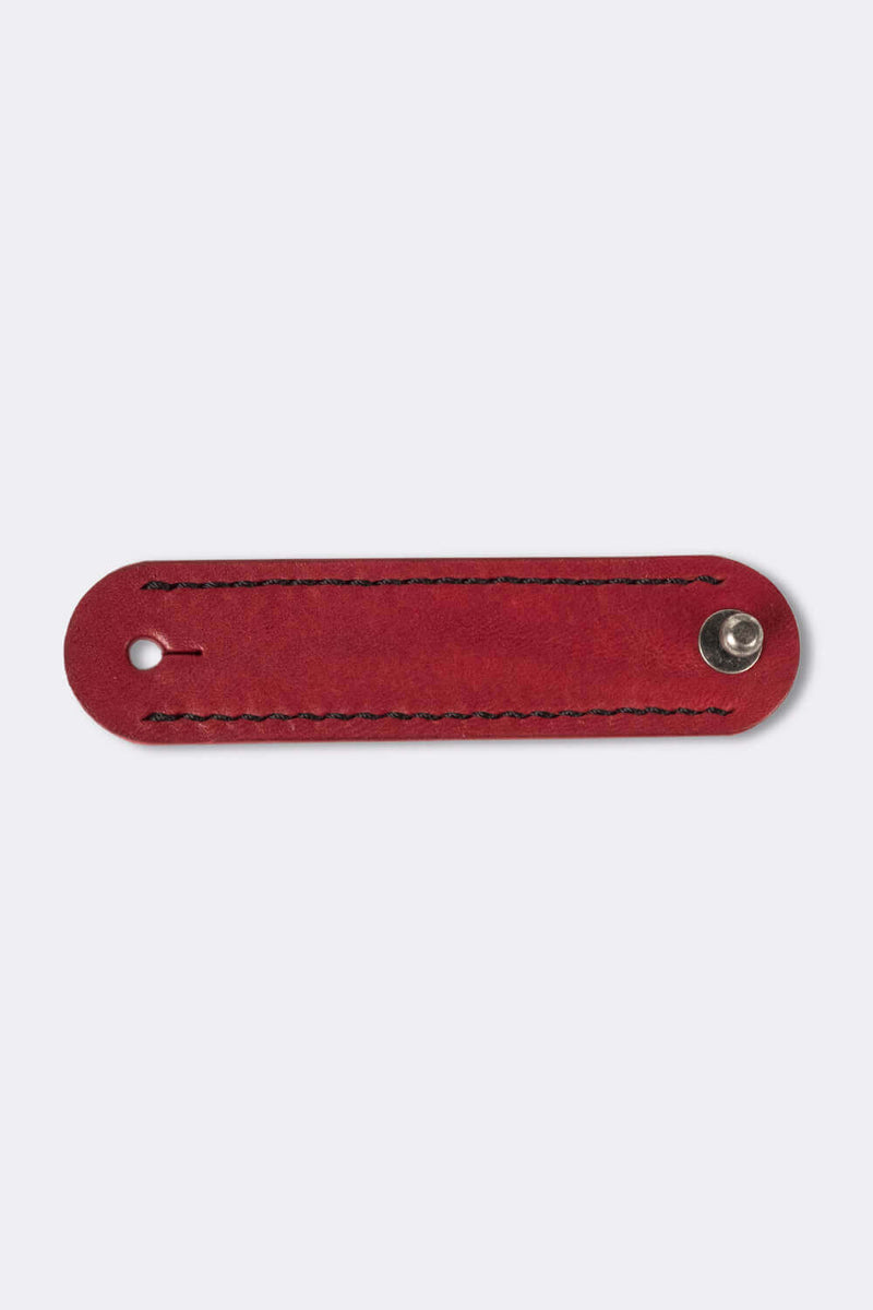 Woggle, bandana / neckerchief slide - in red leather. Duke & Sons Leather