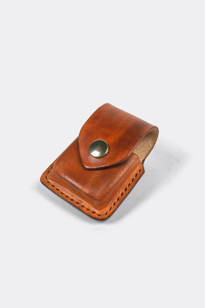 Zippo leather pouch Cognac / case to wear on your belt - Duke & Sons Leather