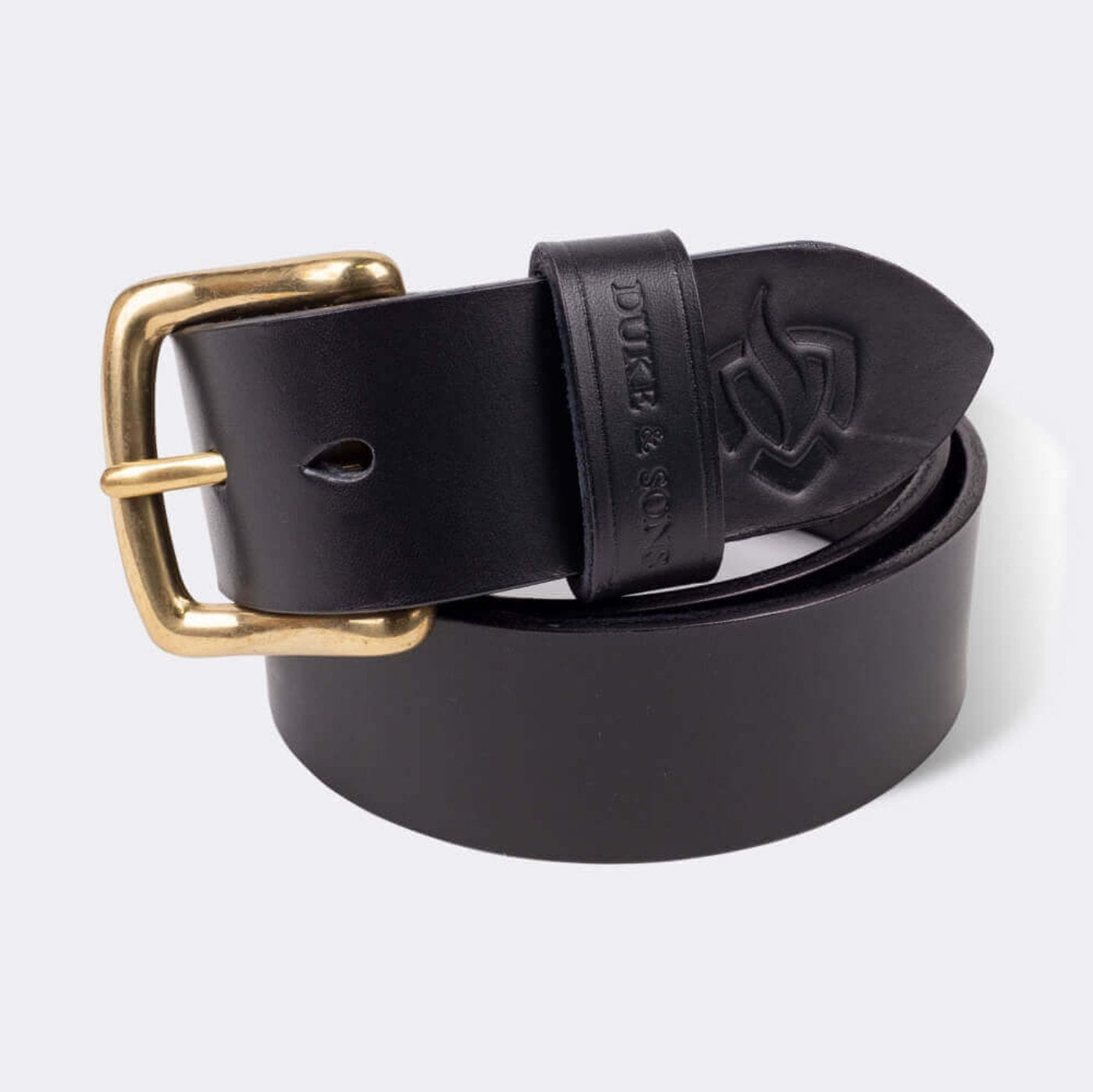 Brandweer riem, zwart tuigleer - Duke & Sons Leather