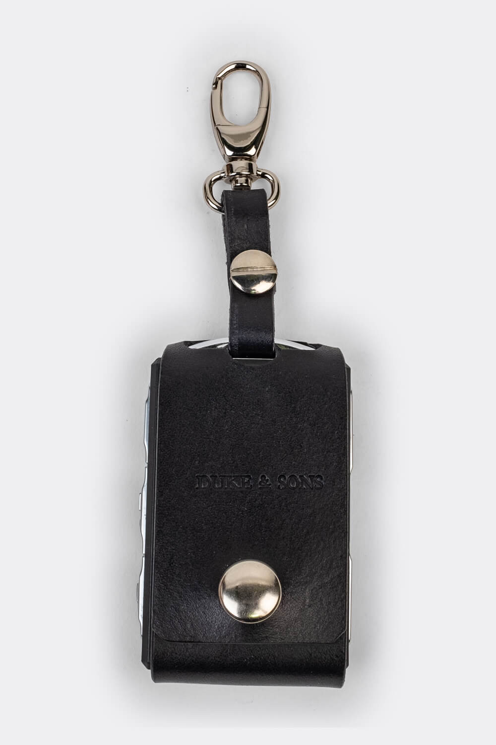 Leather Polestar key sleeve (clasp) black | Duke & Sons Leather