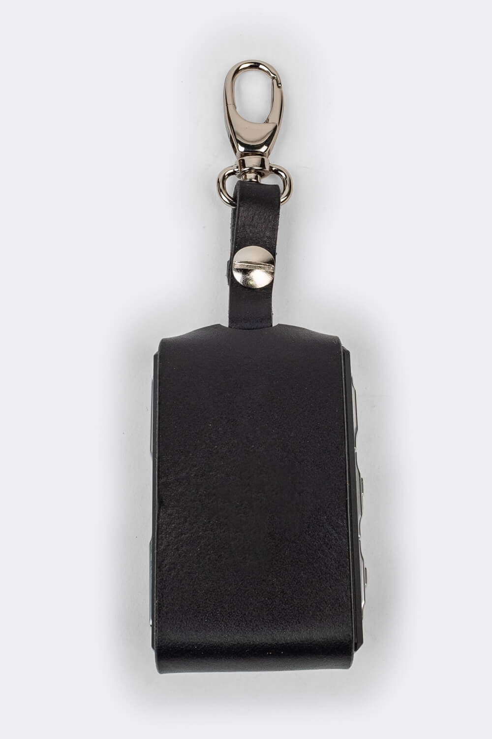 Leather Polestar key sleeve (clasp) black front | Duke & Sons Leather