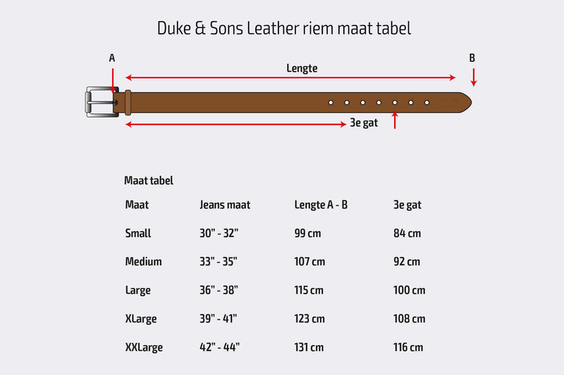 Brandweer riem, zwart tuigleer - Duke & Sons Leather