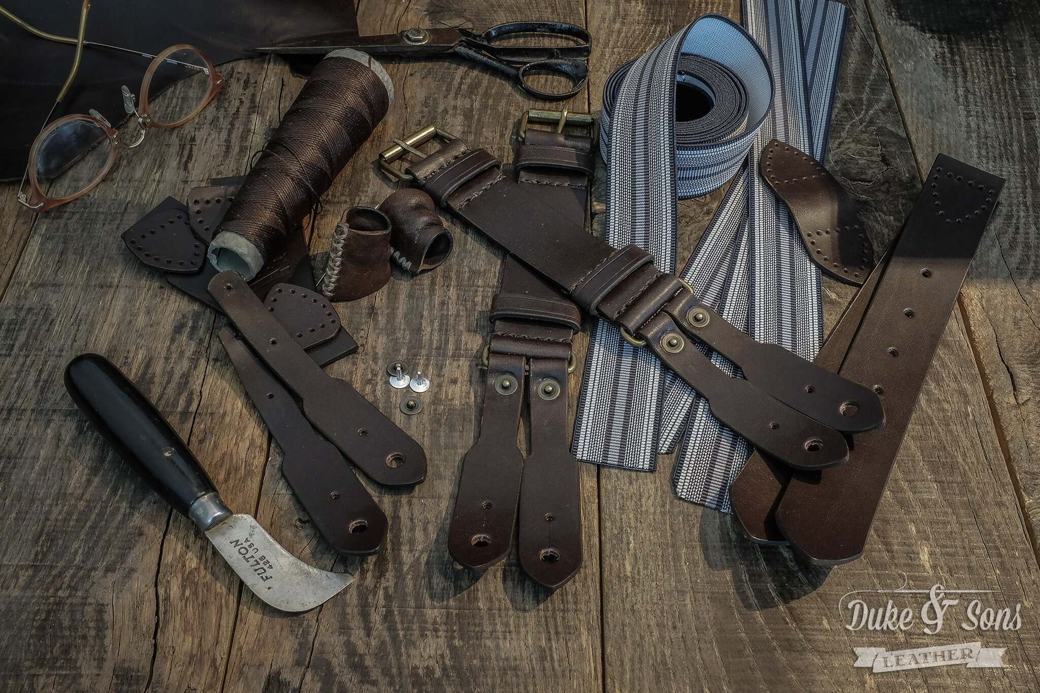 Braces, classic worker, with vintage stripe elastic.