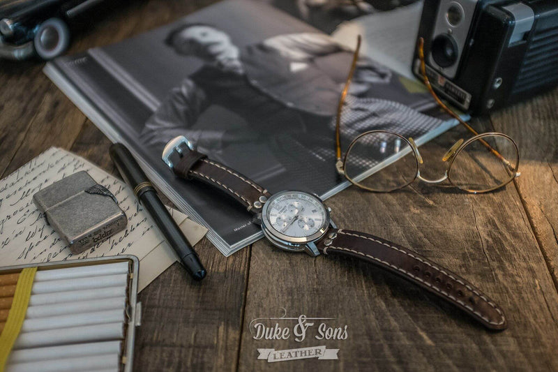Watch strap, several models. Full grain A-grade leather, hand stitched. - Duke & Sons Leather