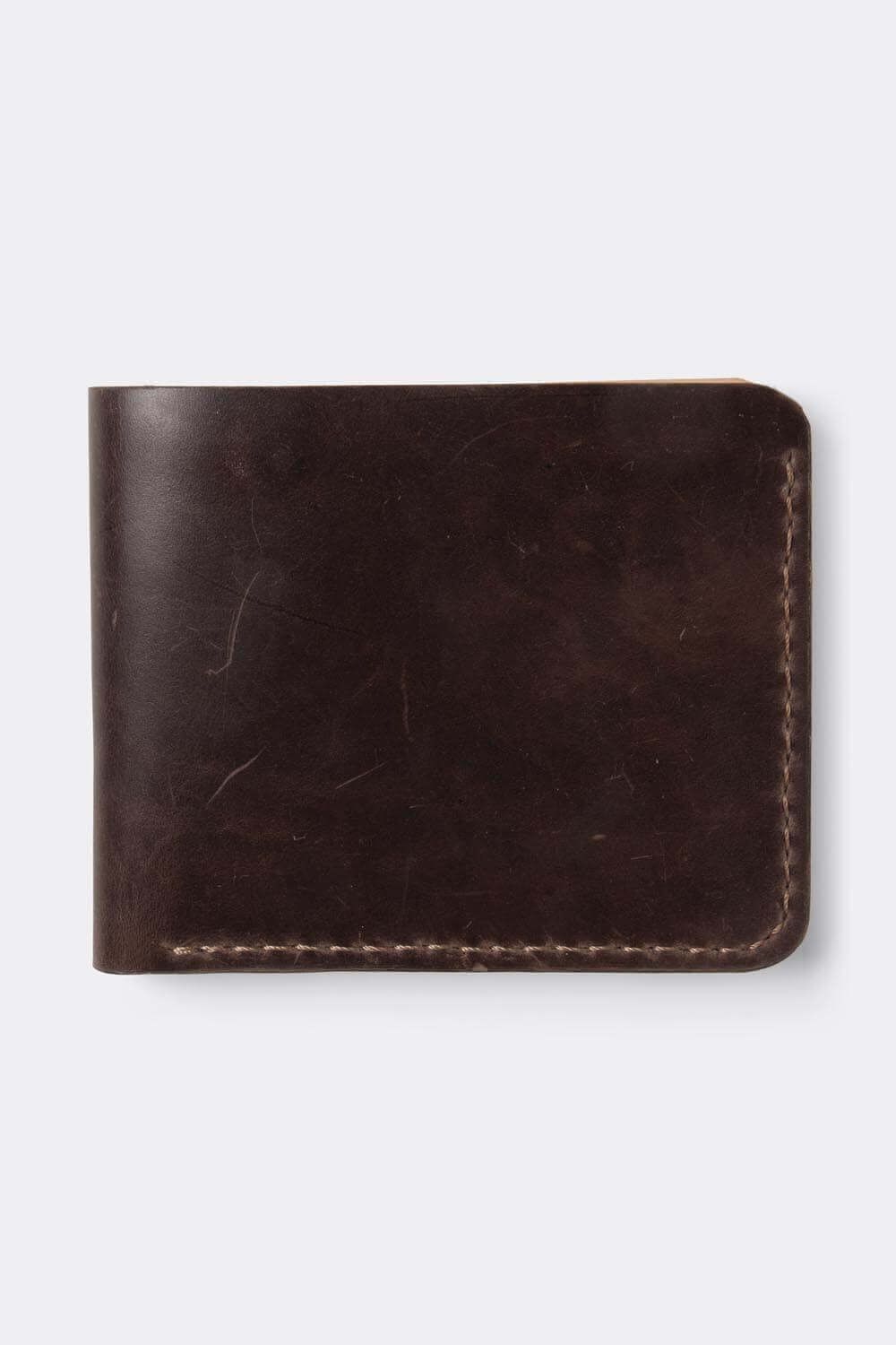 Wallet, bifold , Dark brown (Horween leather) - Duke & Sons Leather