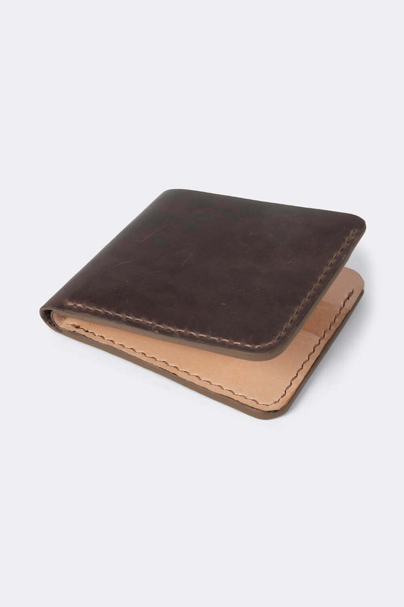 Wallet, bifold , Dark brown (Horween leather) - Duke & Sons Leather