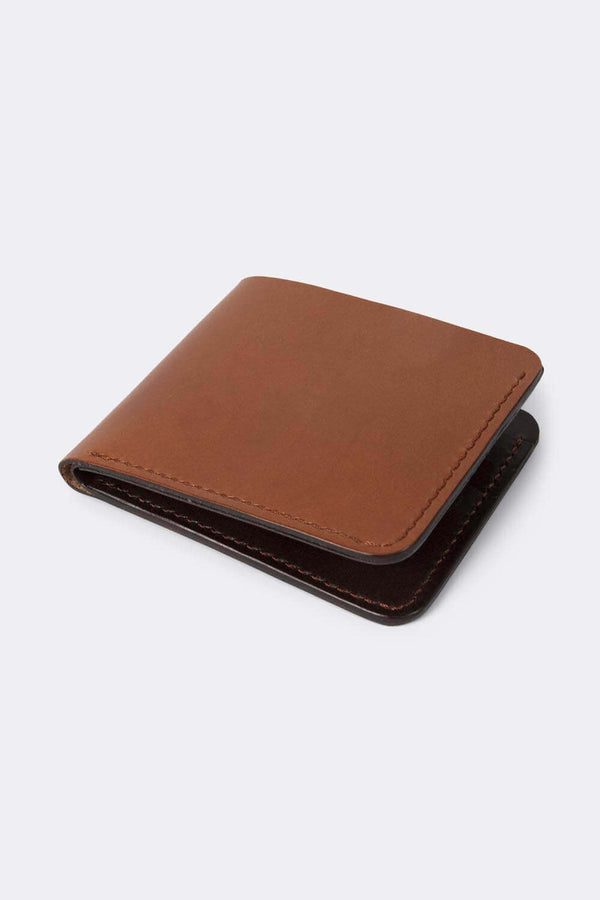 Wallet, bifold , vegetan Cognac leather - Duke & Sons Leather