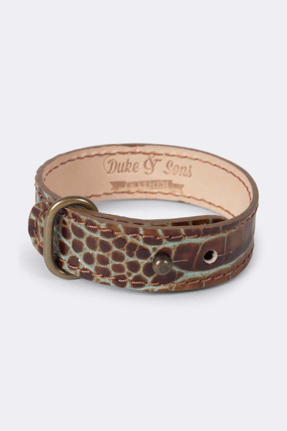 Bracelet, Lizard, 2 leathers, multiple size - Duke & Sons Leather