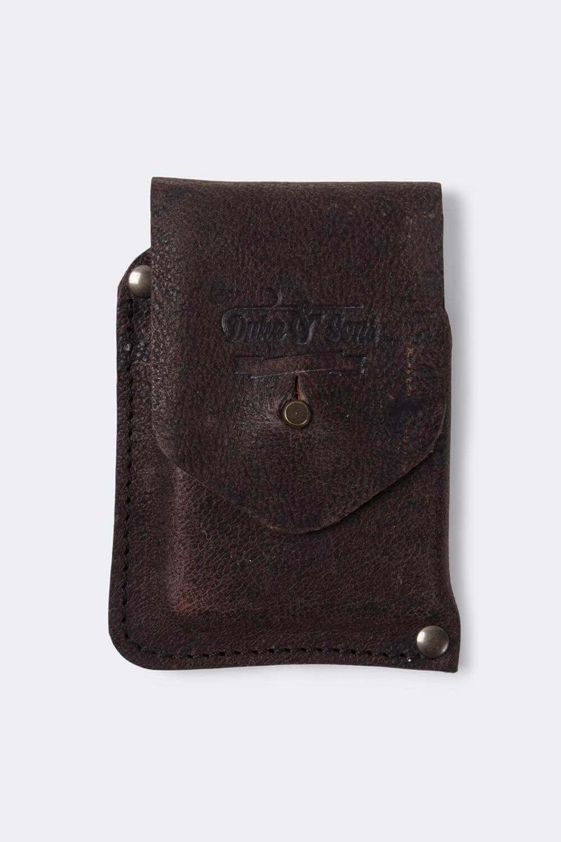 Card wallet, rugged Camel leather | 10 cards - Duke & Sons Leather