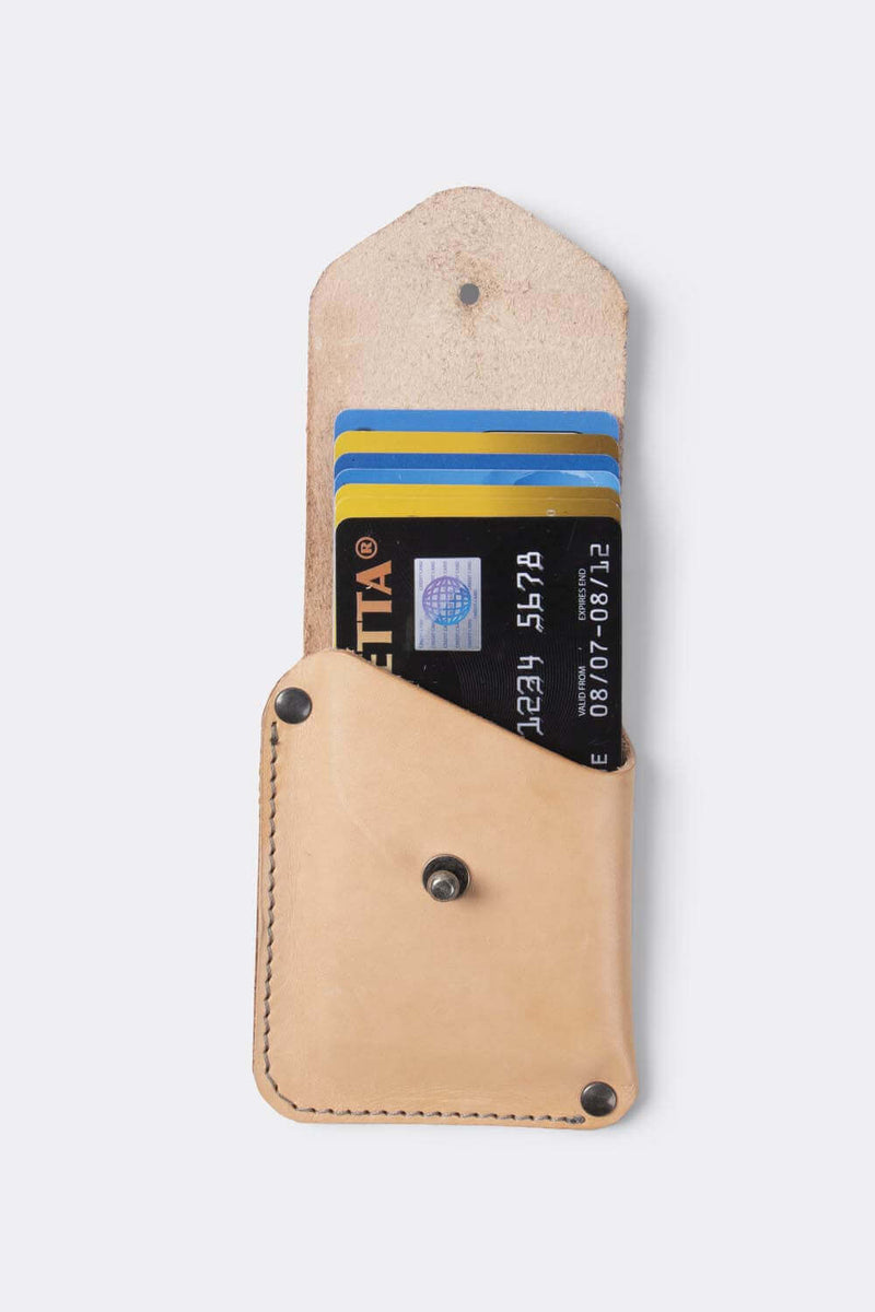 Card wallet, vegetan natural leather | 10 cards - Duke & Sons Leather