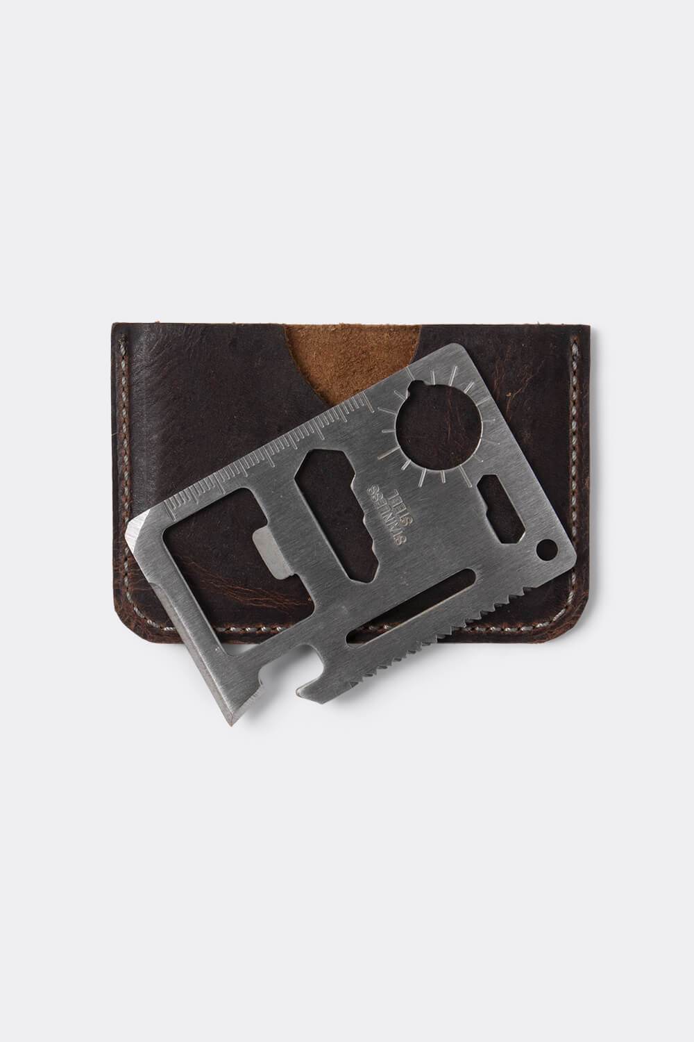 Stainless Steel credit card format multi tool