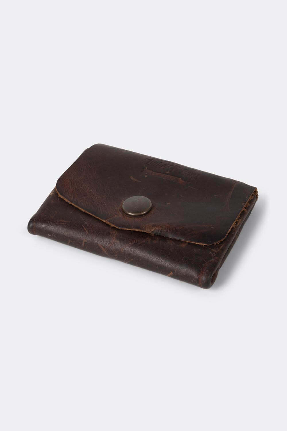 Pocket wallet, can hold cards, bills and coins (distressed leather) - Duke & Sons Leather