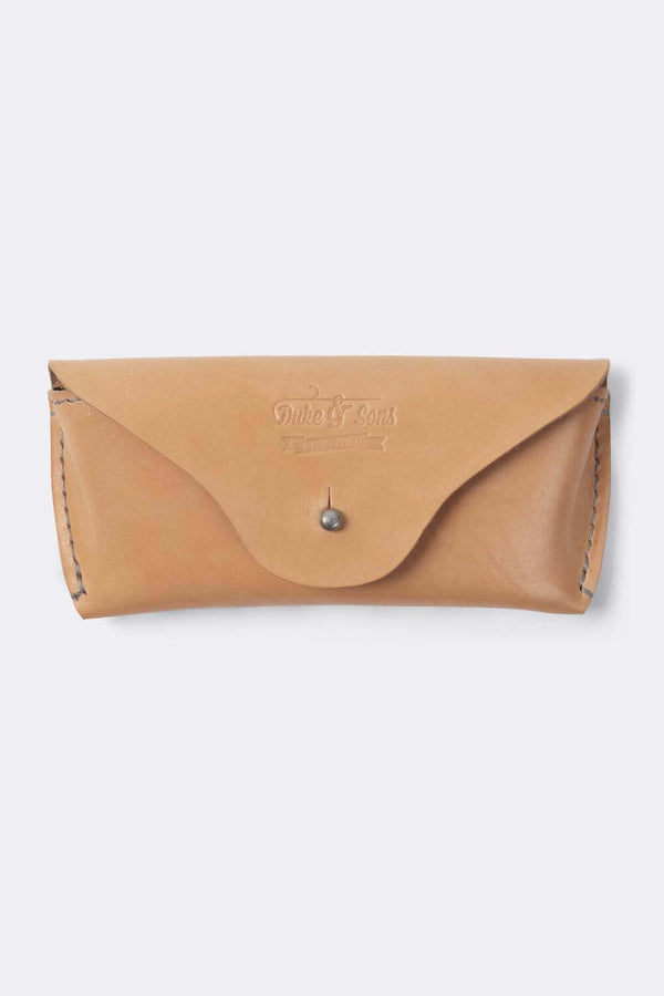 Glasses | sunglasses case, natural color, vegetable tanned leather. - Duke & Sons Leather